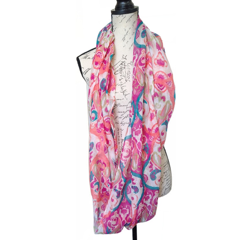 Multi-Way Summer Infinity Scarf Sarong Wrap Shawl Beach Cover Up Colorful Resort